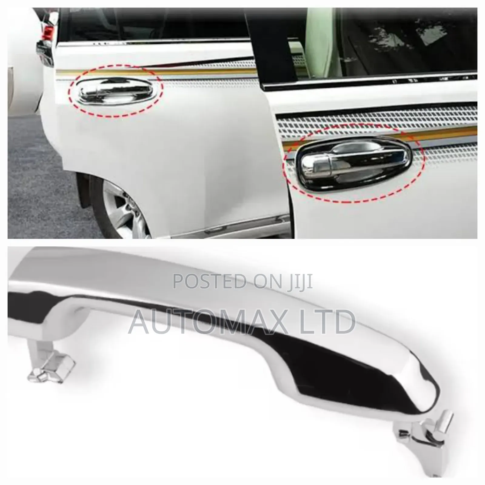 FJ150: Chrome Rear Door Handle for Toyota Land Cruiser Prado
