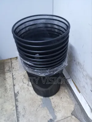 Metal Dustbin Black