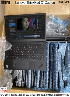 Laptop Lenovo ThinkPad X1 Carbon 16GB Intel Core I5 SSD 512GB