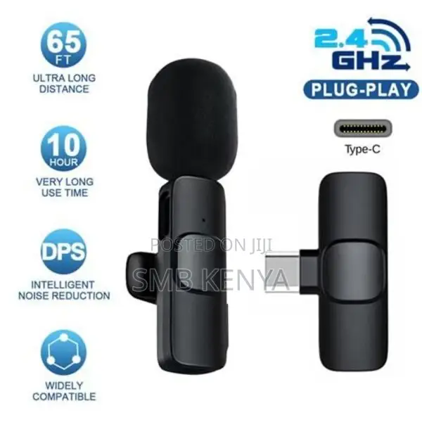 Noise Canceling HD Radio Wireless Microphone for Type C