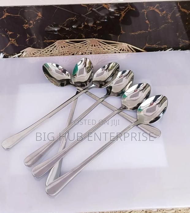 6pcs Long Stainless Tea Spoon - main view
