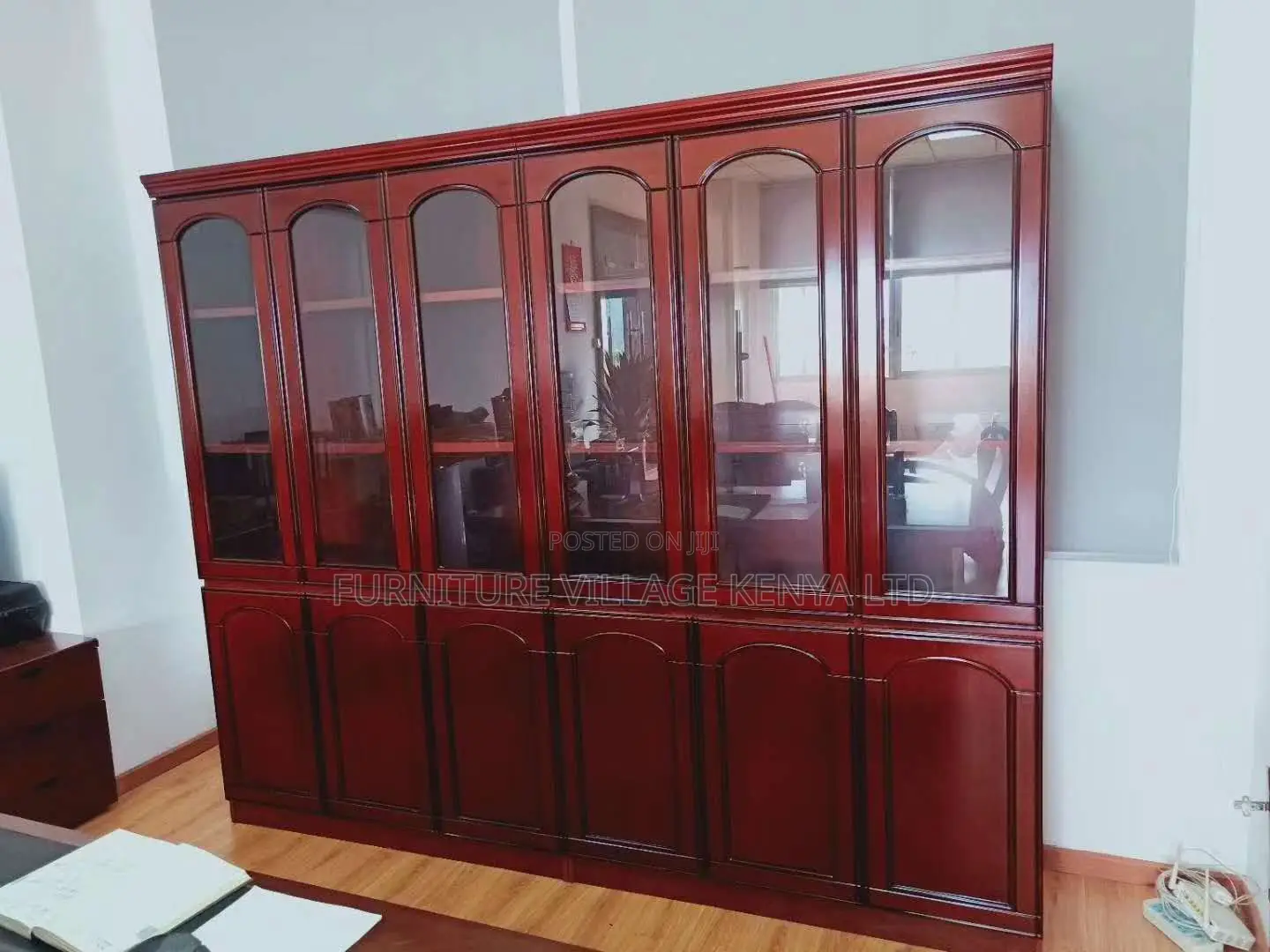 3-Doors Executive Wooden Office Storage and File Cabinet
