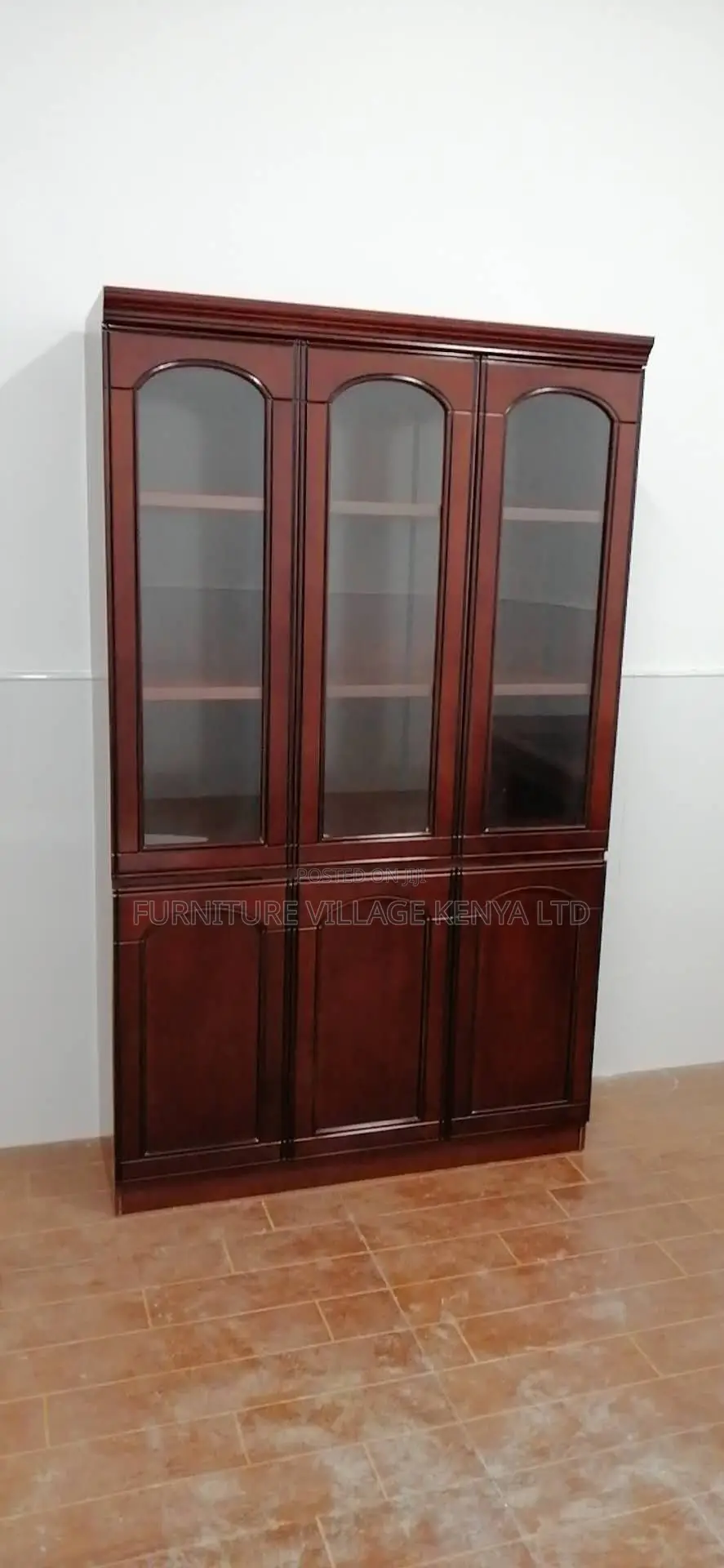 3-Doors Executive Wooden Office Storage and File Cabinet