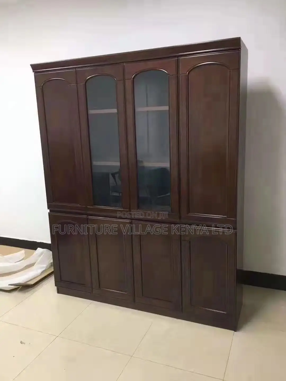3-Doors Executive Wooden Office Storage and File Cabinet
