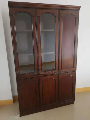 3-Doors Executive Wooden Office Storage and File Cabinet