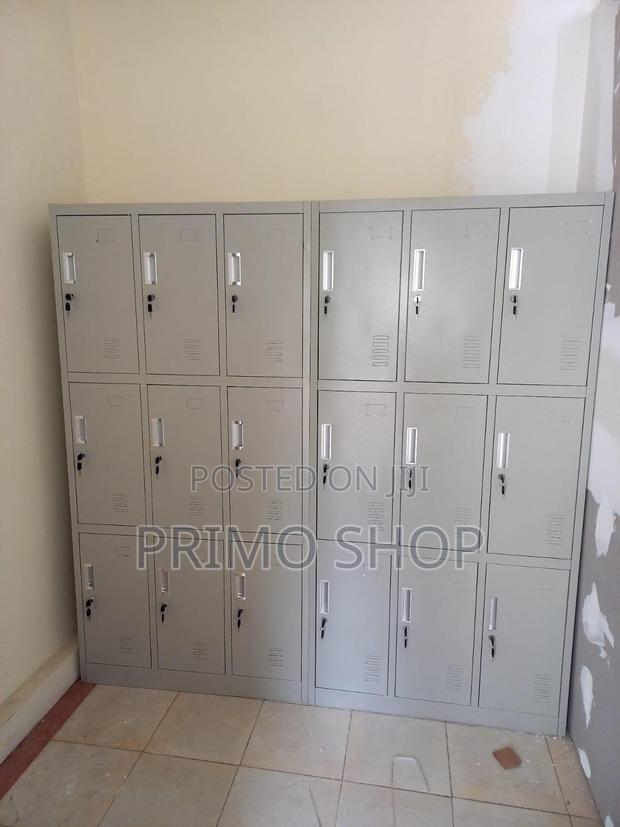 Locker Cabinet, 9-Doors Steel Office Storage Cabinet - main view