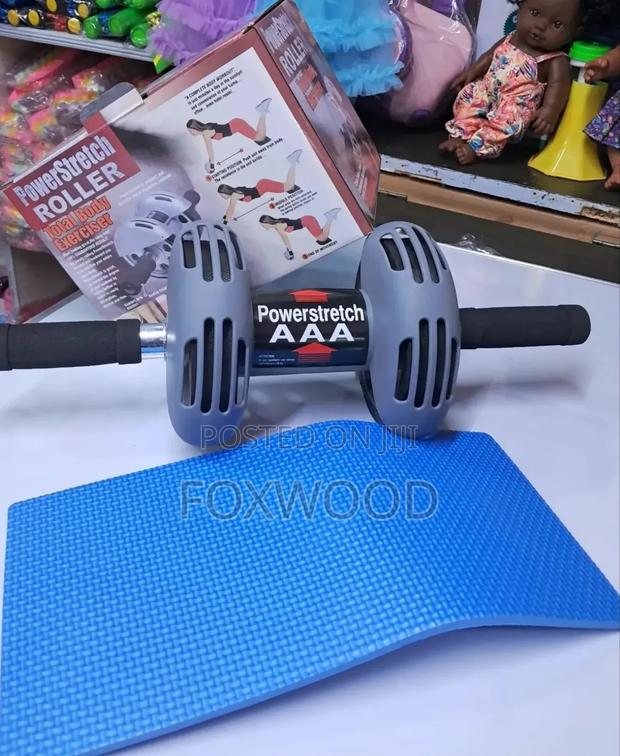 Power Stretch AB Roller With Mat Ab Exercise
