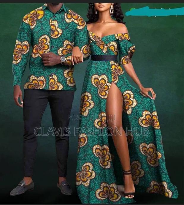 Couple Wear (Shirt + Kitenge Maxi Dress)