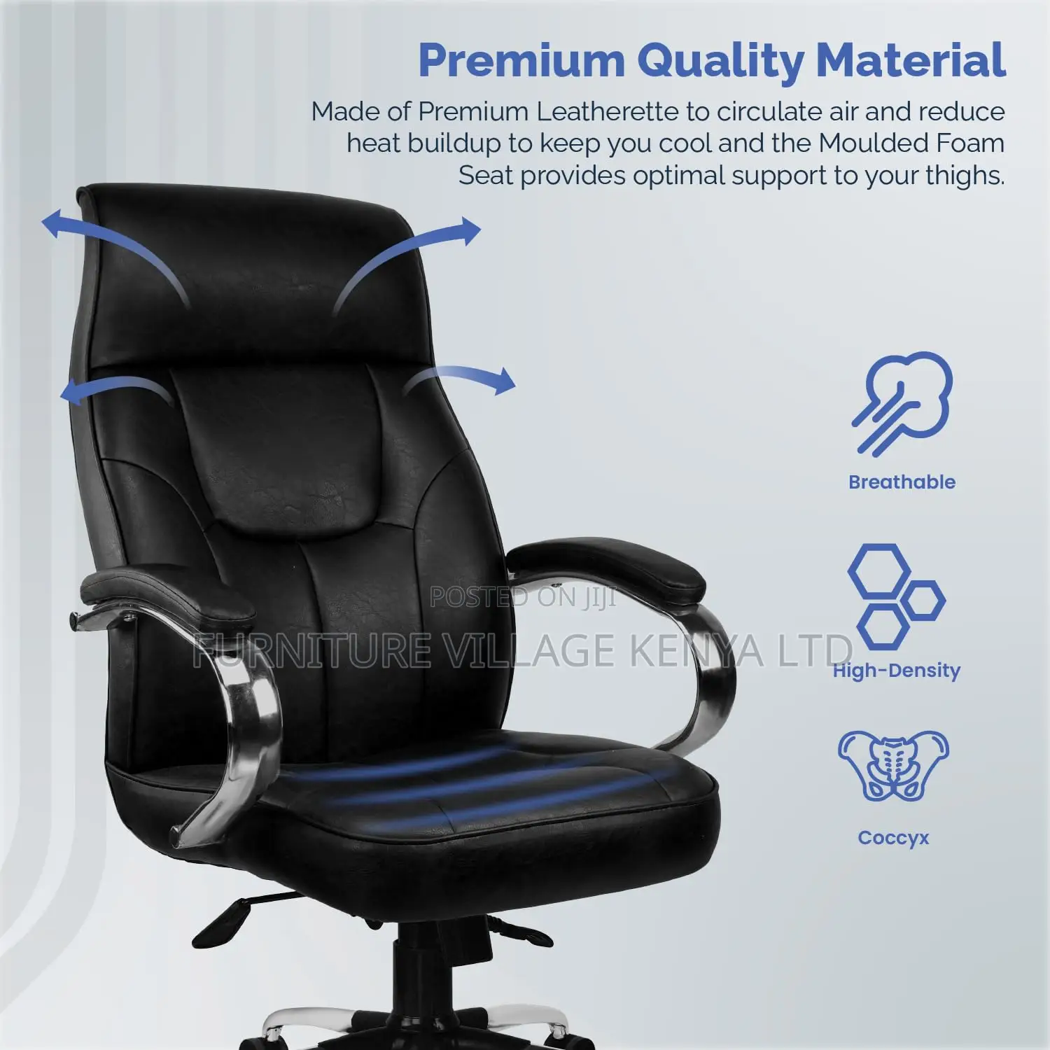 Ergonomic High Back Premium Leatherette Office Chair