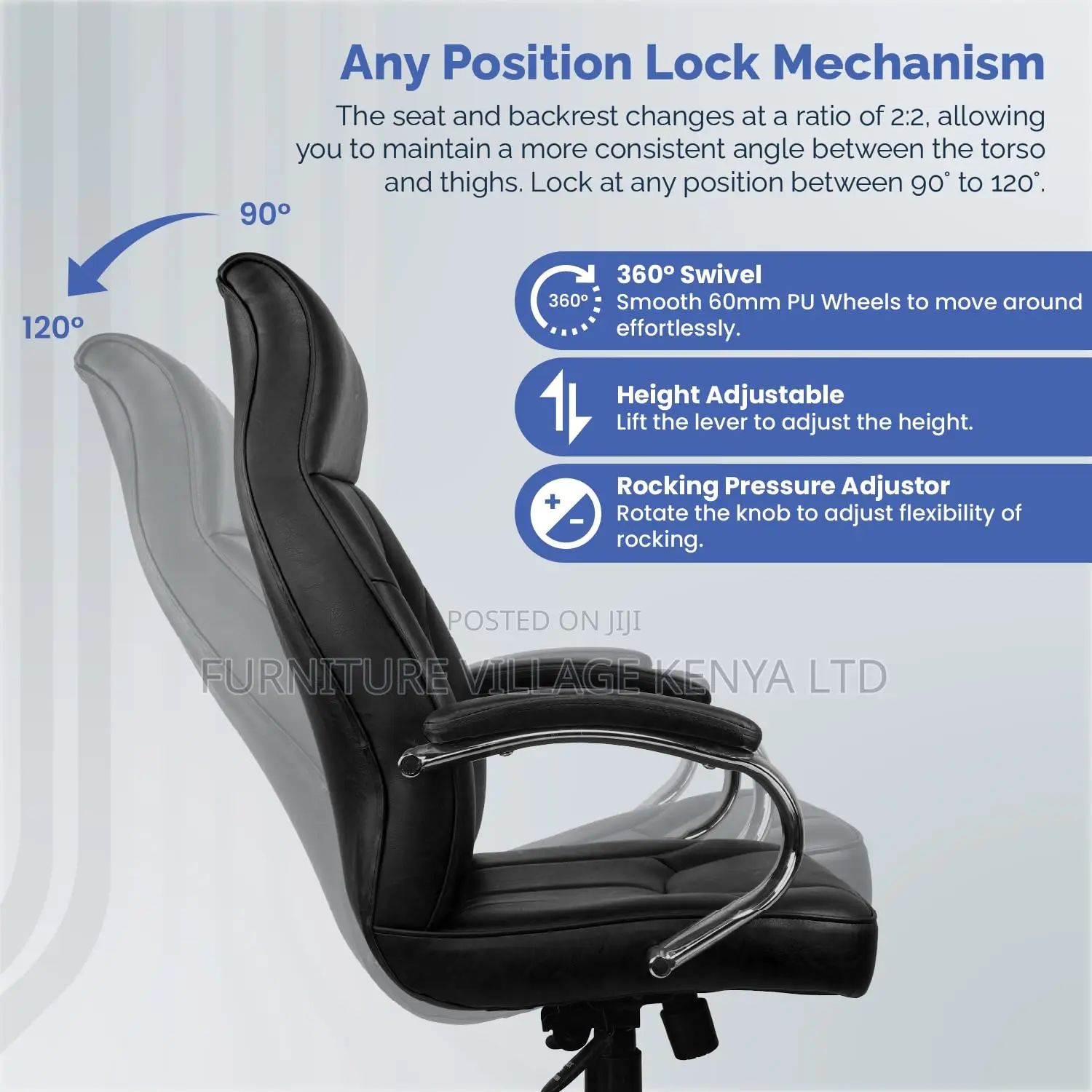 Ergonomic High Back Premium Leatherette Office Chair