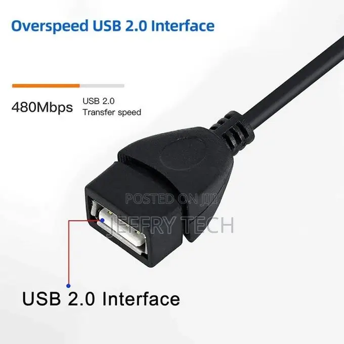 Mini 5-Pin USB to USB 2.0 AF OTG Adapter Cable