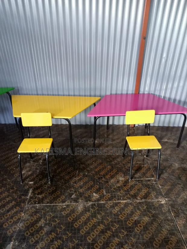 School Chair and Tables - main view