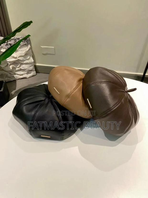 LEATHER Berets Caps - main view