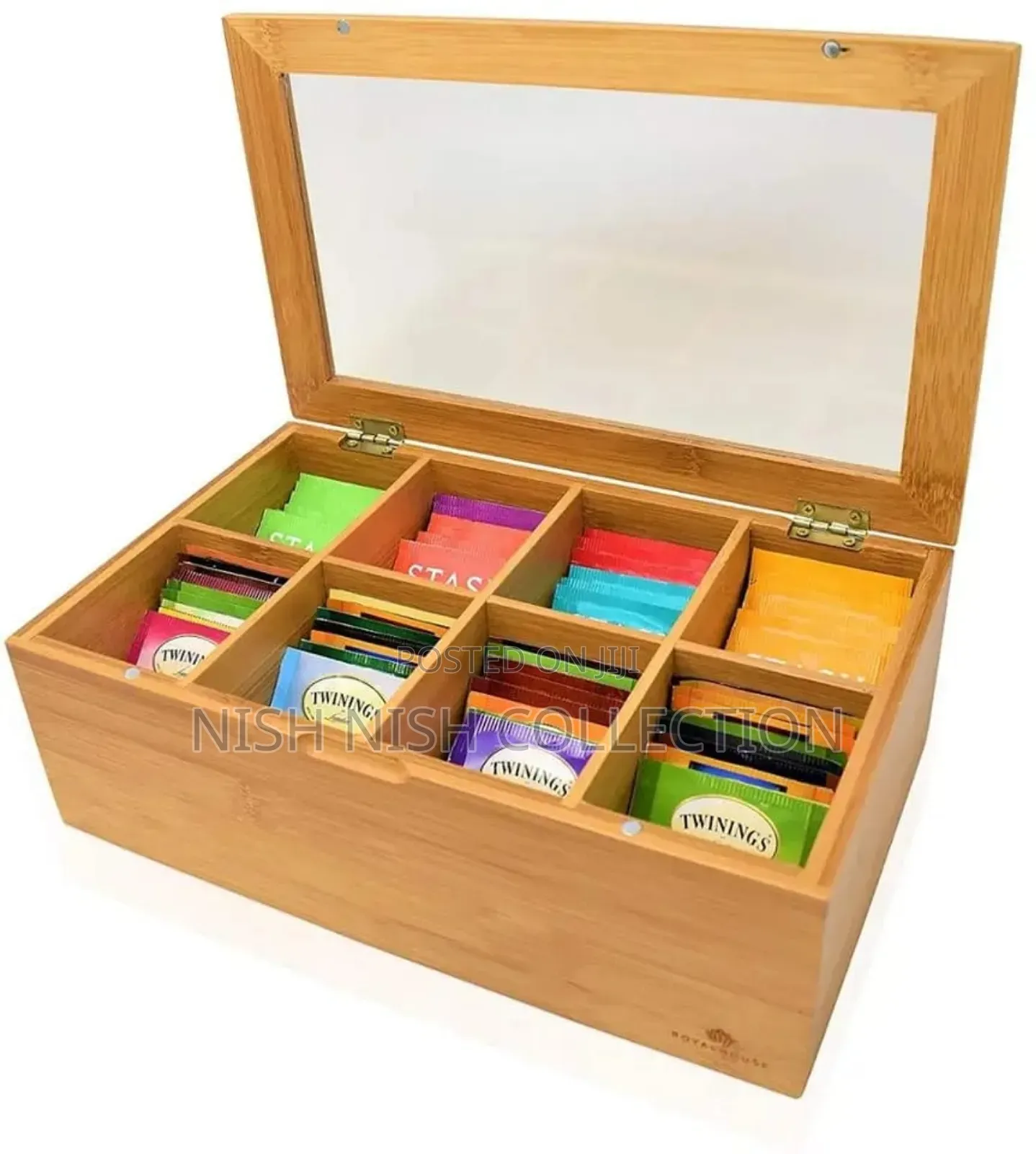 Bamboo Tea Bags Organizer