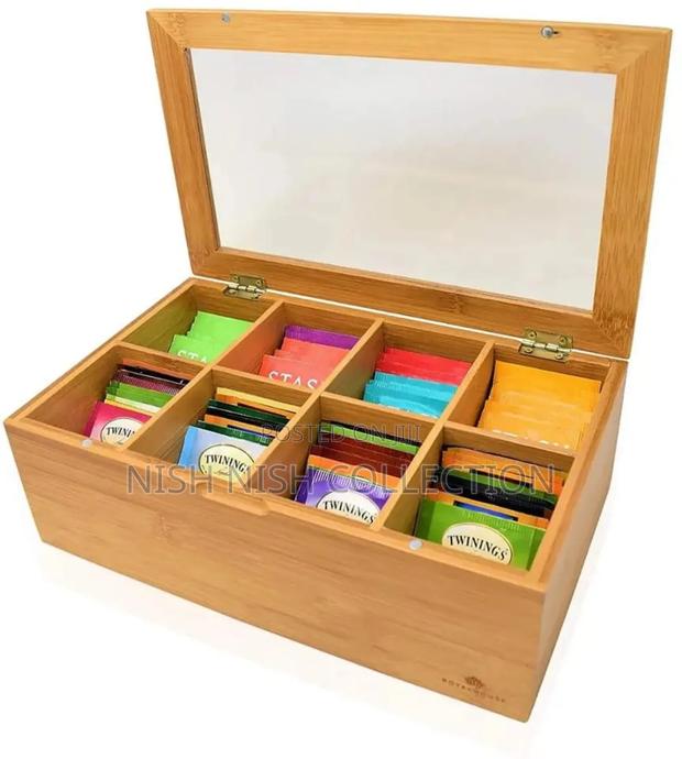 Bamboo Tea Bags Organizer