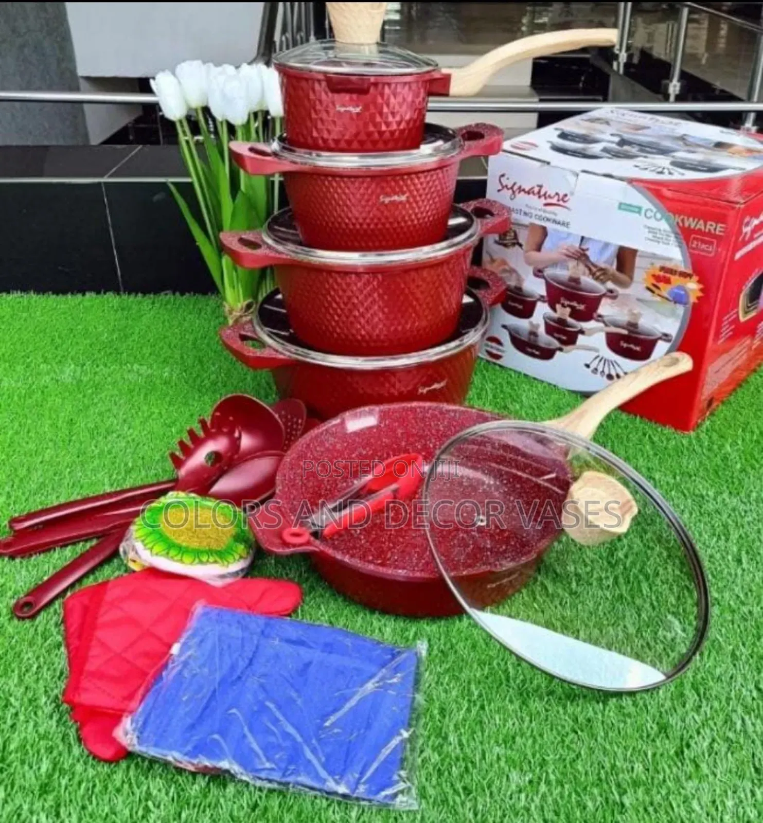 21pcs Granite Signature 
Maroon Red