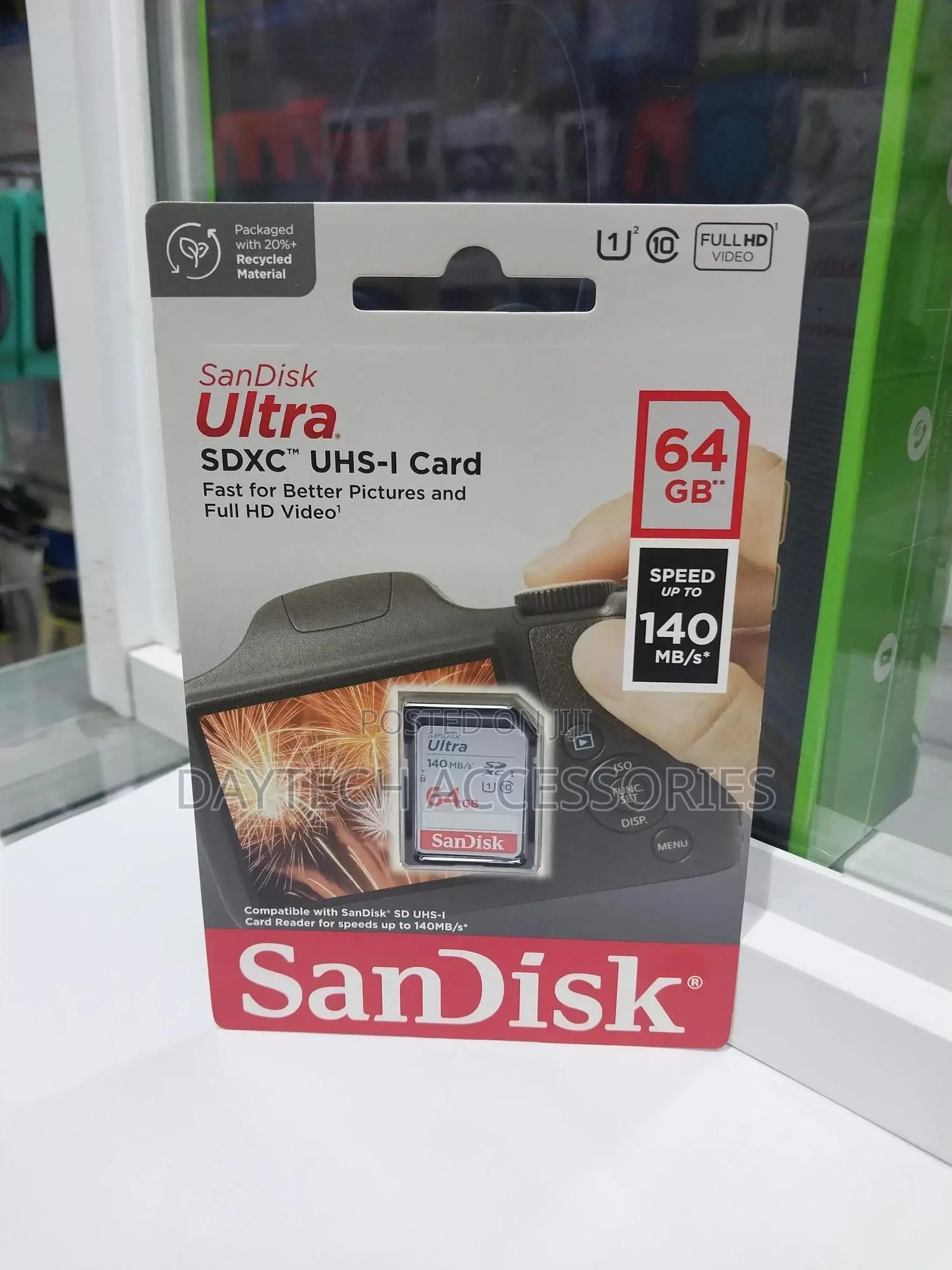 Sandisk Ultra SDXC 64gb 140mb/S Class 10 Uhs-I for Camera