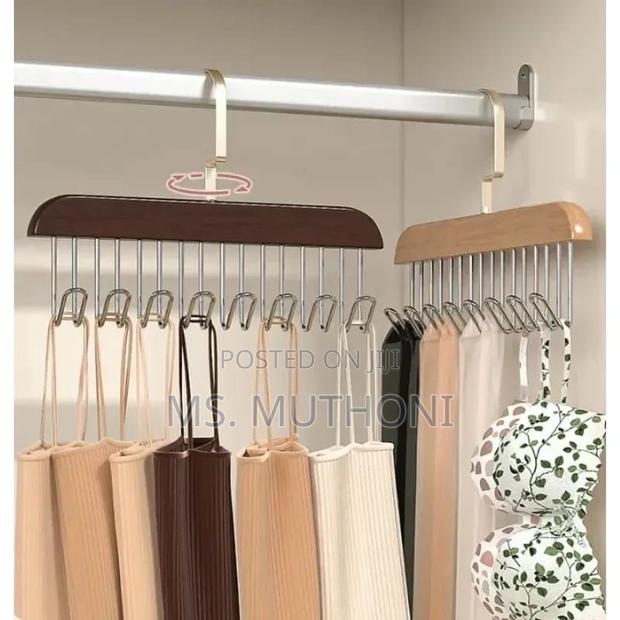 Set of 3 *Wooden Plank Multipurpose 8 Hook Hanger* - thumbnail 3