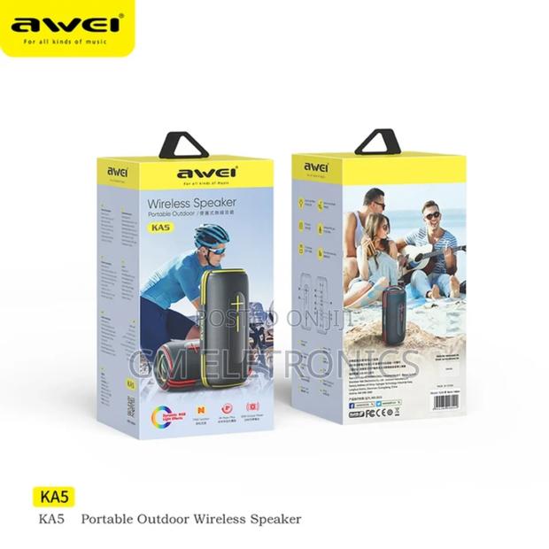 KA5 Portable Wireless Speaker.(Black Yellow) - thumbnail 2