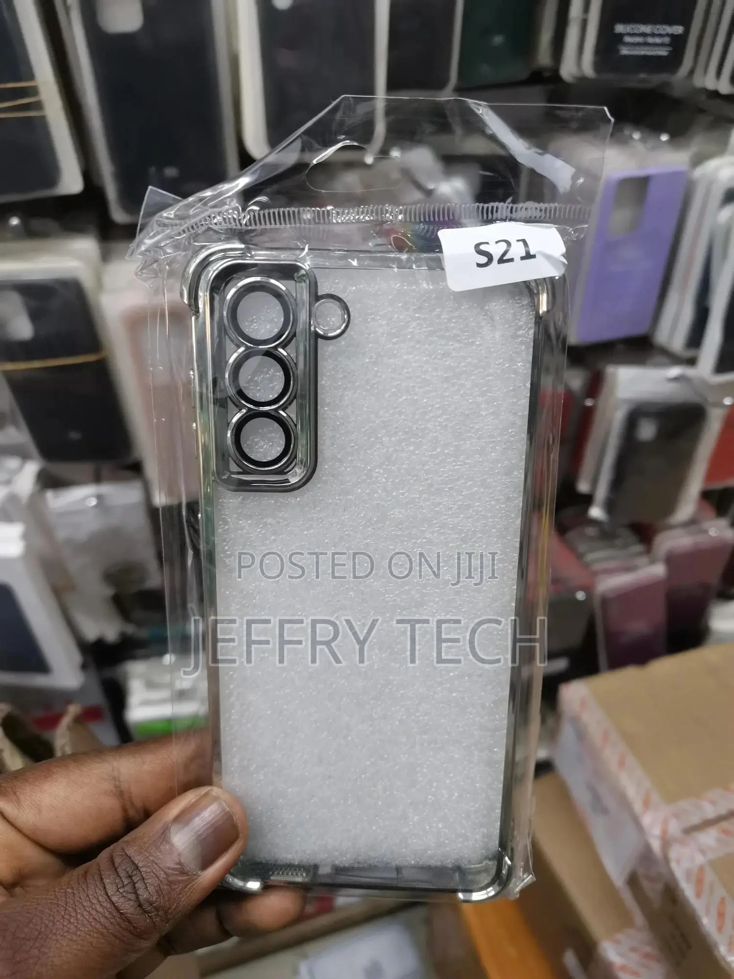 Samsung S21 Transparent Acrylic + TPU Shockproof Phone Case(