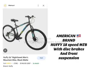 American Huffy 18 Speed MTB With Disk Brakes Front