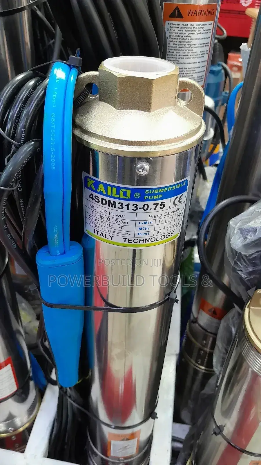 Kailo 1HP Submersible Pump Deep Well