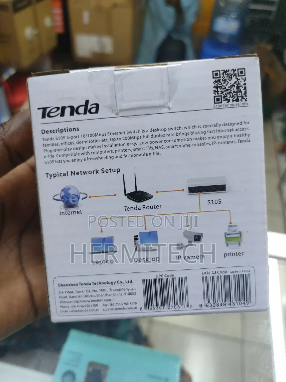 5 Port 10/100mbps Desktop Switch Model:S105