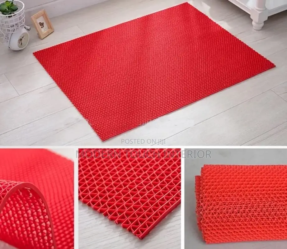 Anti-Slip Red Perforated PVC Carpets