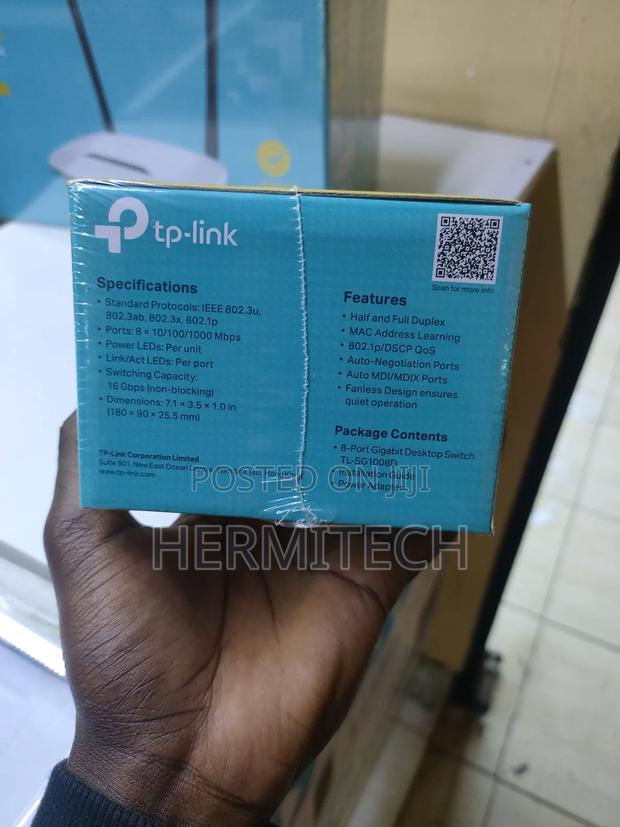 Tp Link 8 Port Desktop Switch Gigabit Ethernet Plug and Play - thumbnail 2