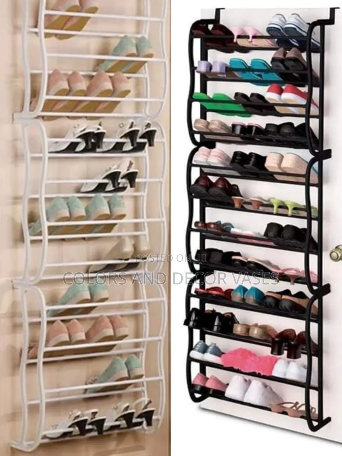 Over the Door Metallic Shoe Rack
