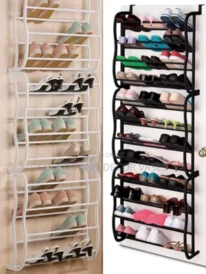 Over the Door Metallic Shoe Rack