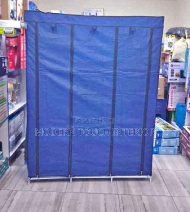 Blue Portable Wooden Wardrobes