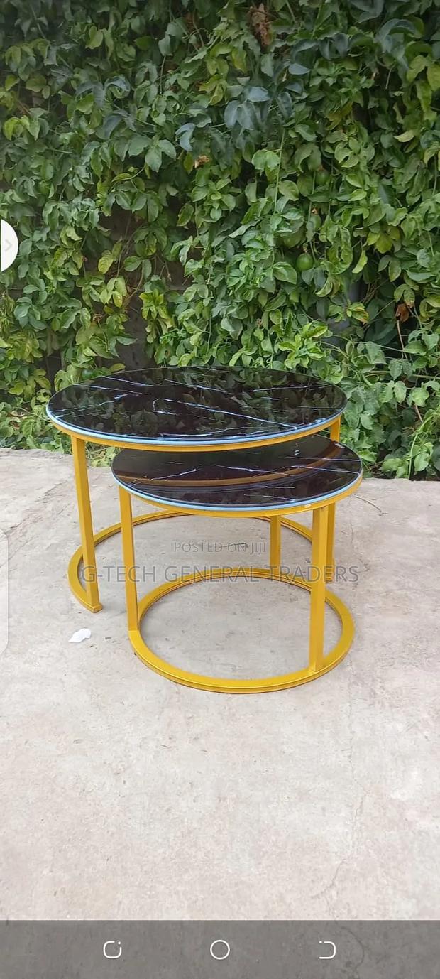 Marble Table!Glass Marble Effect Coffee Table - main view