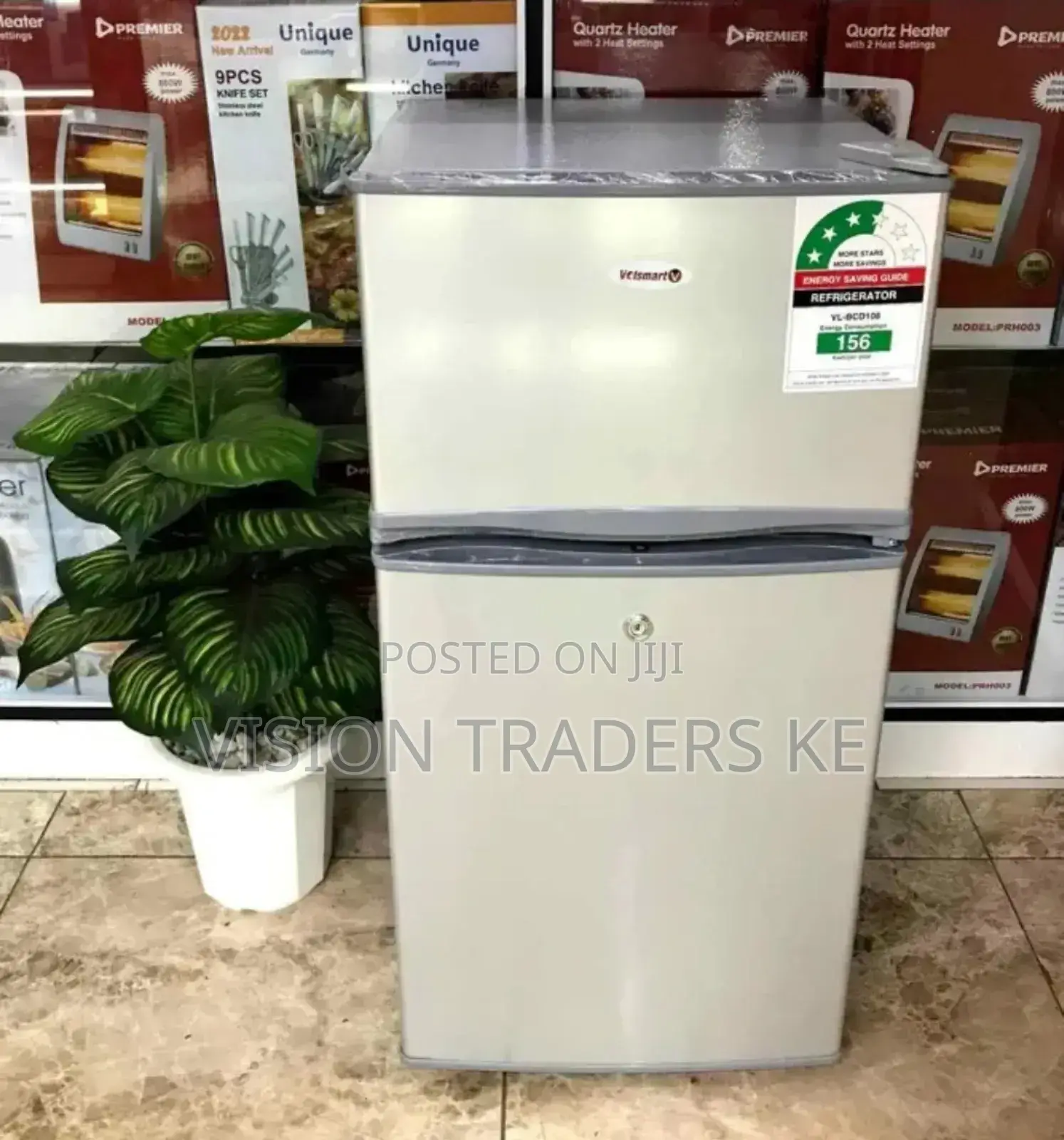 Volsmart 108L Double Doors VL-BCD108 Fridge Freezer.