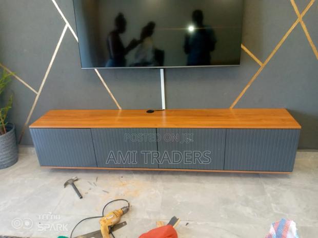 Luxury Floating Tv Stand With Natural Board (7ft)