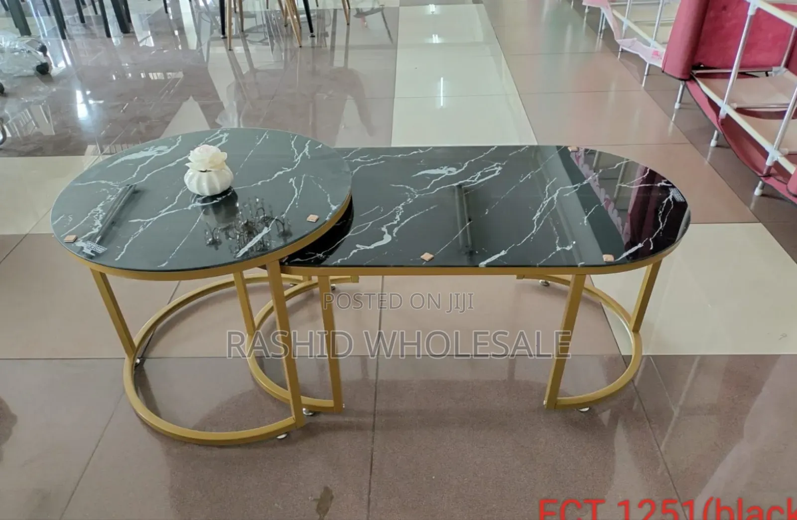 Black Coffee Marble Table