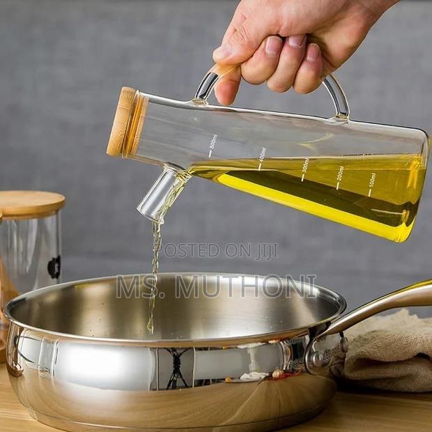 4pcs Oil Jar Set With Bamboo Stand - thumbnail 2