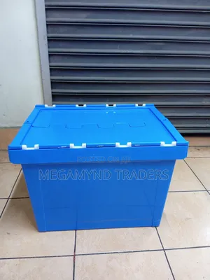 86 Litre Storage Containers/Plastic Crate With Attached Lid