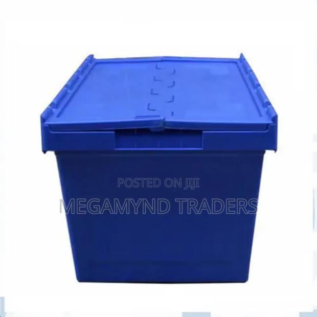 86 Litre Storage Containers/Plastic Crate With Attached Lid - thumbnail 3