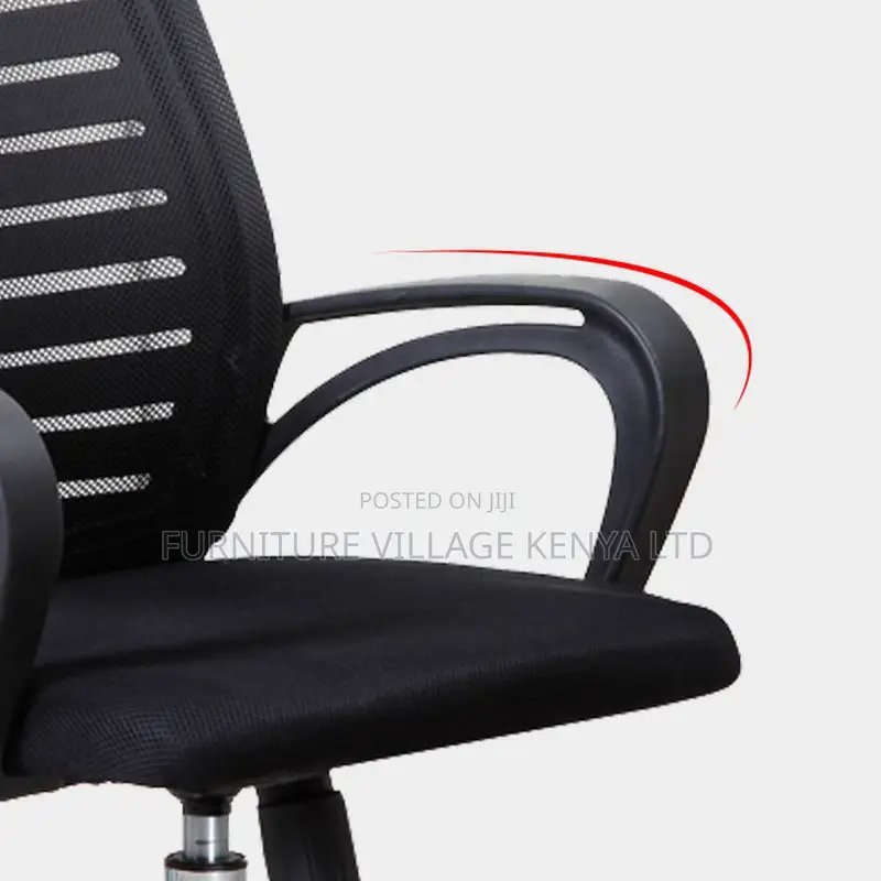 Mid-Back Home Office Swivel Mesh Desk Chair (In Black)
