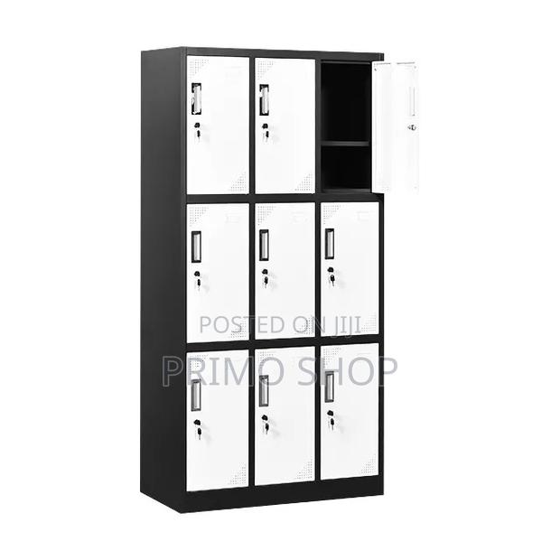 Office Locker Cabinet With 9 Lockable Compartments - thumbnail 2