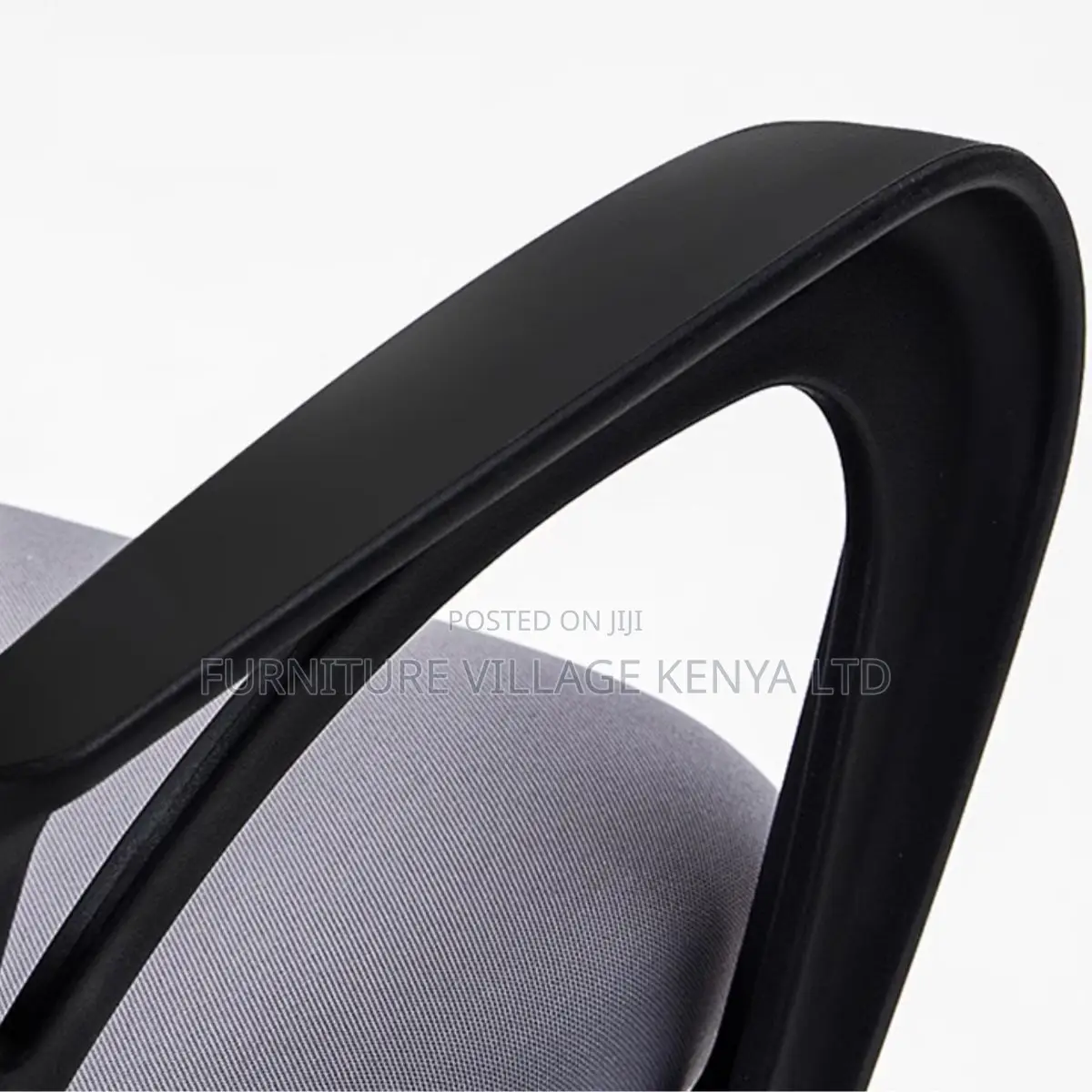 Ergonomic Black Fabric/Upholstered Study Chair With Rollers