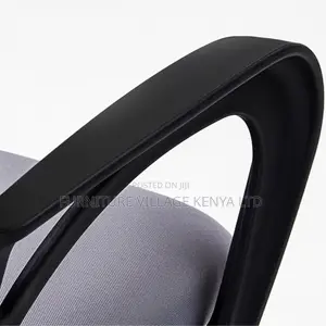 Ergonomic Black Fabric/Upholstered Study Chair With Rollers