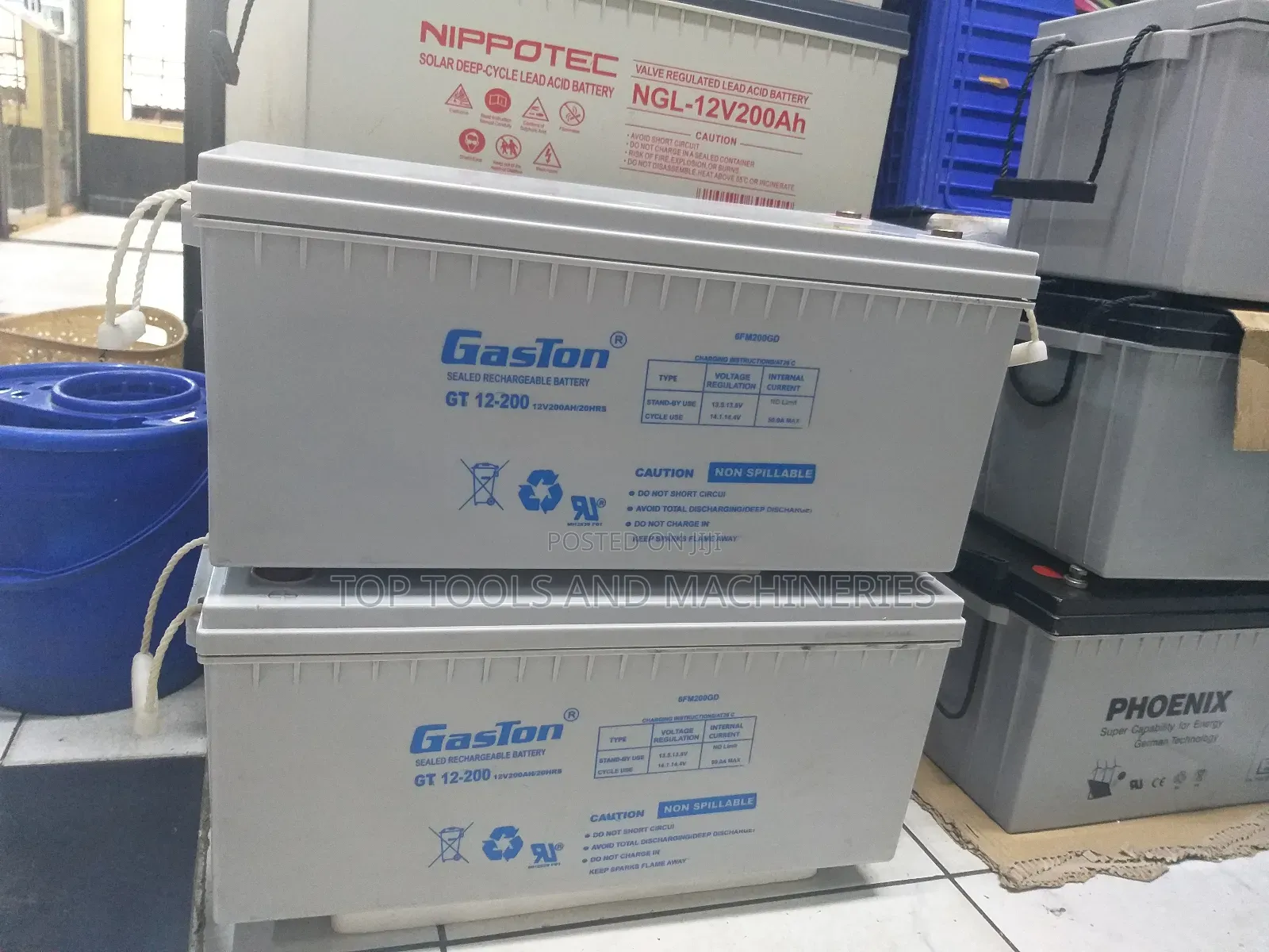 Gaston GT12-200 12v200ah/20hrs Solar Backup Battery