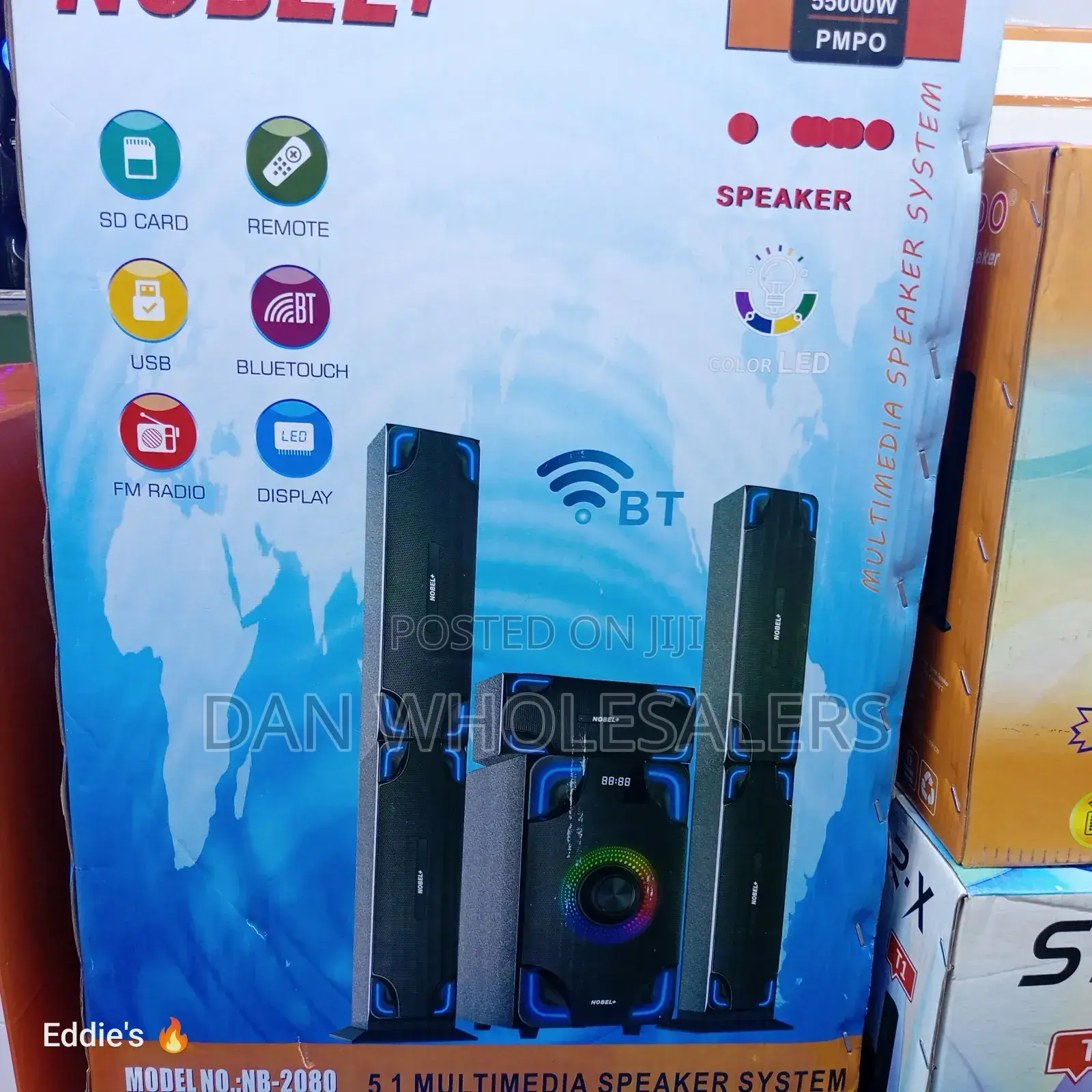Nobel 2080 Subwoofer BT/FM/SD/USB Port