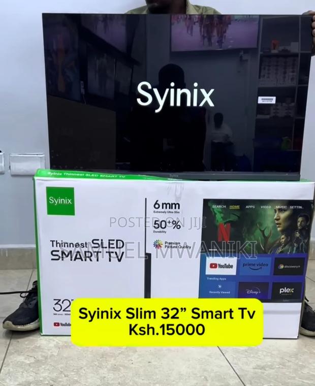 Syinix 32" Smart Slim Frameless Tv Netflix, Hulu, Youtube