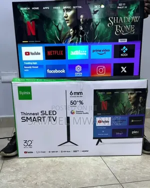 Syinix 32" Smart Slim Frameless Tv Netflix, Hulu, Youtube