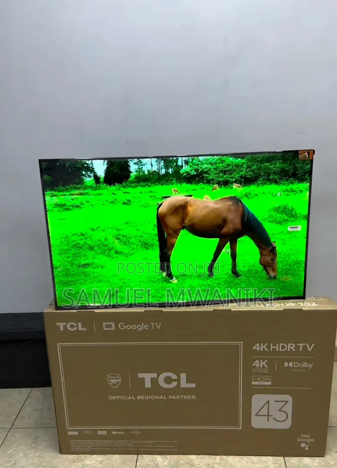 TCL 43" Uhd HDR Google Frameless Tv 2 Years Warranty