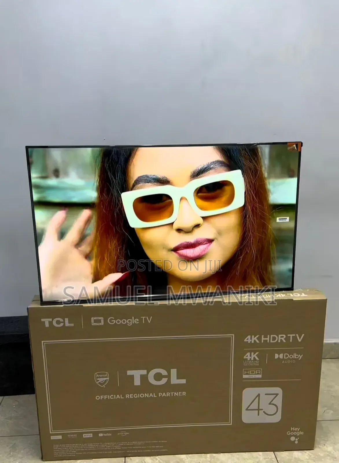 TCL 43" Uhd HDR Google Frameless Tv 2 Years Warranty