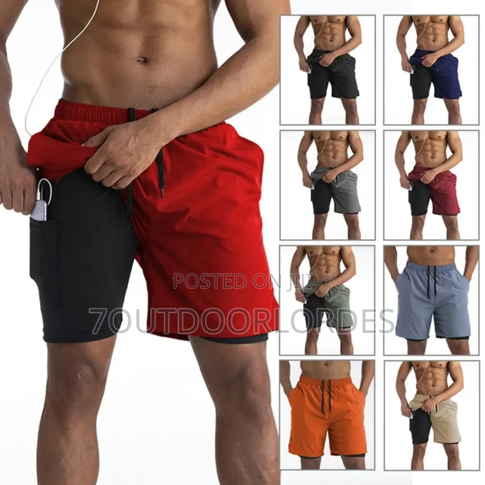 2 in 1 Gym Outdoor Beach Shorts